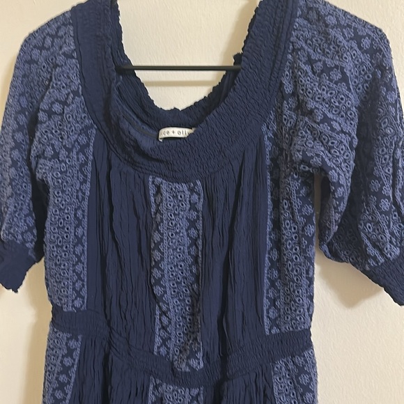 EUC Alice and Olivia Eyelet Off the Shoulder Embroidered Dress size 12 - Picture 5 of 10